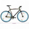 Fekete és kék örökhajtós kerékpár 700c 51 cm