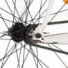 Fehér és narancssárga örökhajtós kerékpár 700c 59 cm
