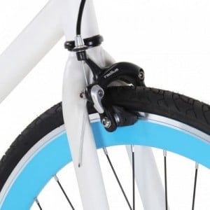 Fehér és kék örökhajtós kerékpár 700c 59 cm