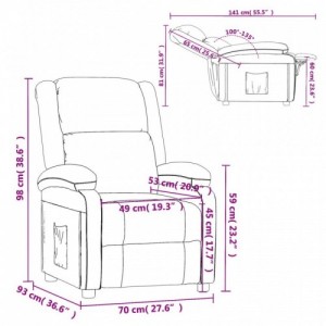 Szürke műbőr dönthető fotel