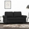 Kétszemélyes fekete bársony kanapé 120 cm