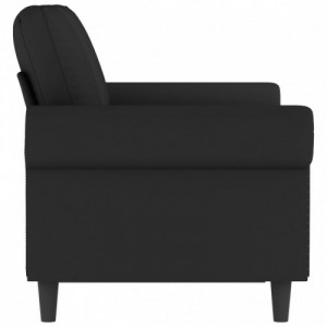 Kétszemélyes fekete bársony kanapé 120 cm