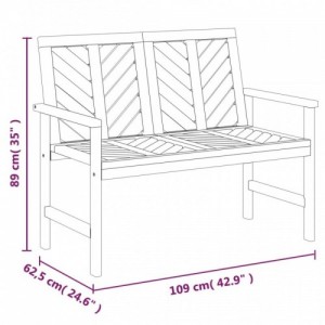 Tömör akácfa kerti pad 109 cm