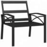 2 db acél kerti szék szürke párnákkal 68 x 76 x 79 cm