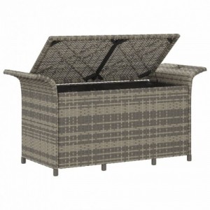 Barna polyrattan kerti pad párnával 116 x 46 x 57 cm