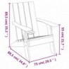 Világosbarna polipropilén kerti adirondack szék 75x88,5x89,5 cm