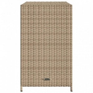 Bézs polyrattan kerti tárolószekrény 83x45x76 cm