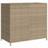 Bézs polyrattan kerti tárolószekrény 83x45x76 cm