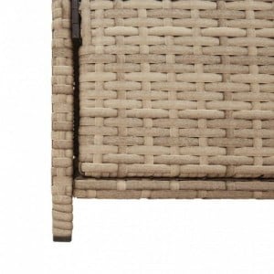 Bézs polyrattan kerti tárolószekrény 83x45x76 cm