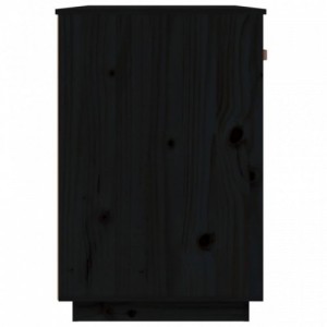Fekete tömör fenyőfa íróasztal 90 x 50 x 75 cm