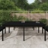 Fekete tömör fenyőfa kerti asztal 203,5 x 100 x 76 cm