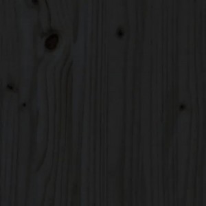 Fekete tömör fenyőfa kerti pad 203,5x48x91,5 cm