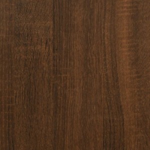 Barna tölgy színű szerelt fa ruhásszekrény 100 x 50 x 200 cm