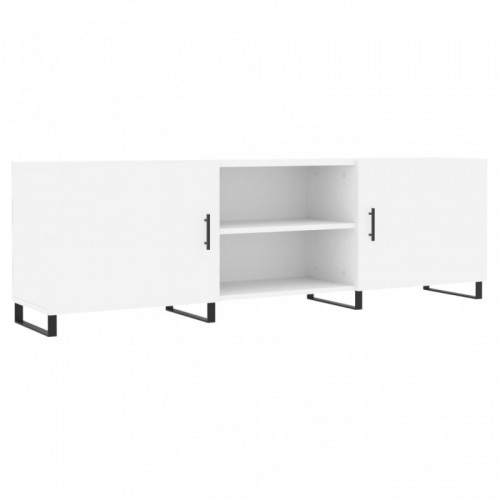 Fehér szerelt fa TV-szekrény 150 x 30 x 50 cm