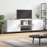 Fehér szerelt fa TV-szekrény 150 x 30 x 50 cm