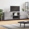 Szürke sonoma színű szerelt fa TV-szekrény 150x30x50 cm