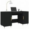 Fekete szerelt fa íróasztal 140x50x75 cm