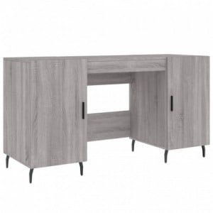 Szürke sonoma színű szerelt fa íróasztal 140x50x75 cm
