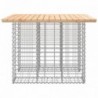 Tömör fenyőfa gabion kerti pad 100x102x72 cm