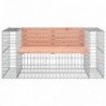 Tömör duglászfenyő gabion kerti pad 143 x 71 x 65,5 cm