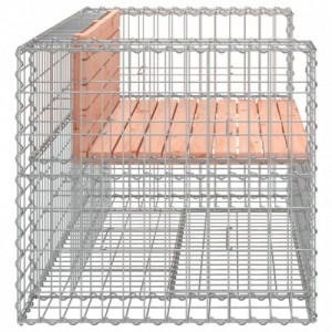 Tömör duglászfenyő gabion kerti pad 143 x 71 x 65,5 cm