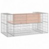 Tömör duglászfenyő gabion kerti pad 143 x 71 x 65,5 cm