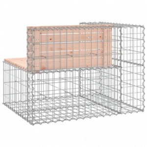 Tömör duglászfenyő gabion kerti pad 92 x 71 x 65,5 cm