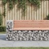 Tömör duglászfenyő gabion kerti pad 122 x 71 x 65,5 cm