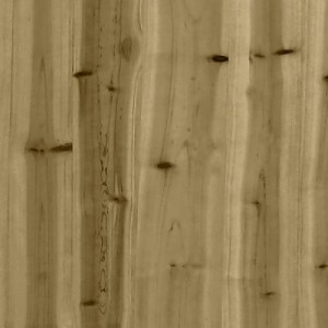 Tömör impregnált fenyőfa gabion kerti pad 122x71x65,5 cm