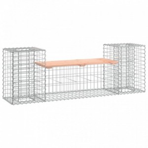 Tömör duglászfenyő gabion kerti pad 183x41x60,5 cm