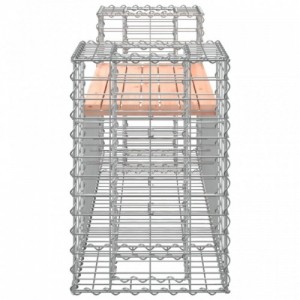 Tömör duglászfenyő gabion kerti pad 183x41x60,5 cm