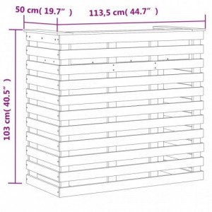 Viaszbarna kültéri tömör fenyőfa bárasztal 113,5 x 50 x 103 cm