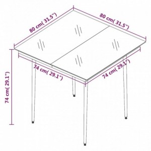 3 részes fekete PVC rattan kerti étkezőgarnitúra