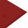Tömör tíkfa Batavia pad piros párnával 150 cm