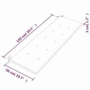 Tömör tíkfa Batavia pad piros párnával 150 cm