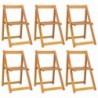 6 darab összecsukható tömör akácfa kerti szék