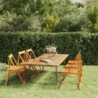 6 darab összecsukható tömör akácfa kerti szék