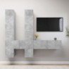 Betonszürke falra szerelhető szerelt fa TV-szekrény