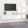 Fehér falra szerelhető szerelt fa TV-szekrény