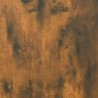 Füstös tölgyszínű szerelt fa íróasztal kisszekrénnyel