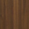 Barna tölgyszínű szerelt fa íróasztal szekrénnyel