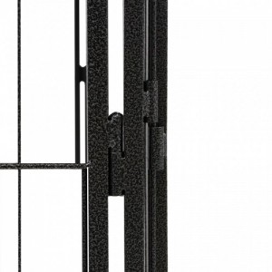 40-paneles fekete porszórt acél kutyakennel 50 x 100 cm