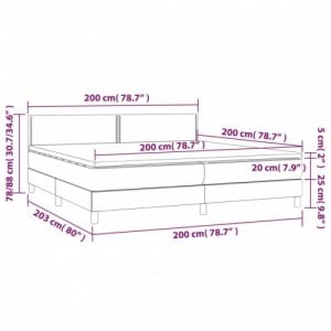 Fehér műbőr rugós ágy matraccal 200 x 200 cm