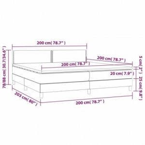 Sötétzöld bársony rugós ágy matraccal 200x200 cm