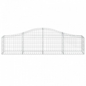 8 db íves horganyzott vas gabion kosár 200x30x40|60 cm