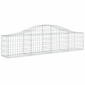 9 db íves horganyzott vas gabion kosár 200x30x40|60 cm