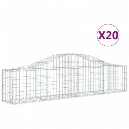 20 db íves horganyzott vas gabion kosár 200x30x40|60 cm