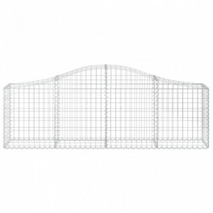 5 db íves horganyzott vas gabion kosár 200x30x60|80 cm