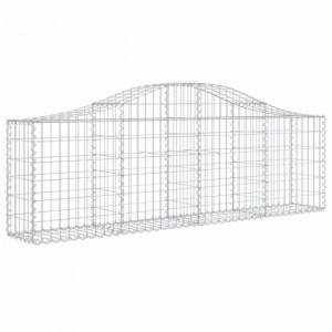 6 db íves horganyzott vas gabion kosár 200x30x60|80 cm