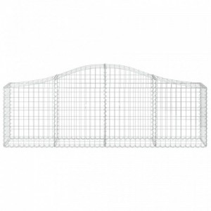 8 db íves horganyzott vas gabion kosár 200x30x60|80 cm